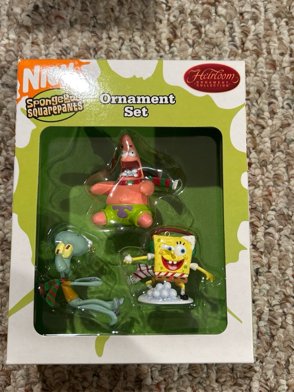 SpongeBob SquarePants Ornament Set - Yellow, Pink, Green